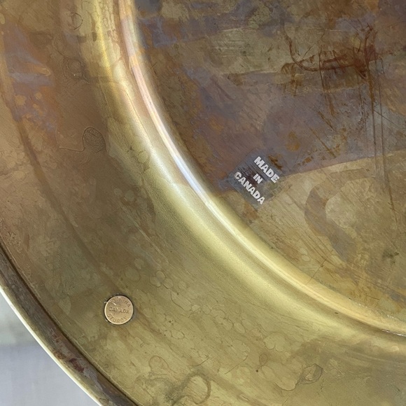 Martha Sturdy Spun brass Patina table charger or tray set of 4 - Picture 5 of 8